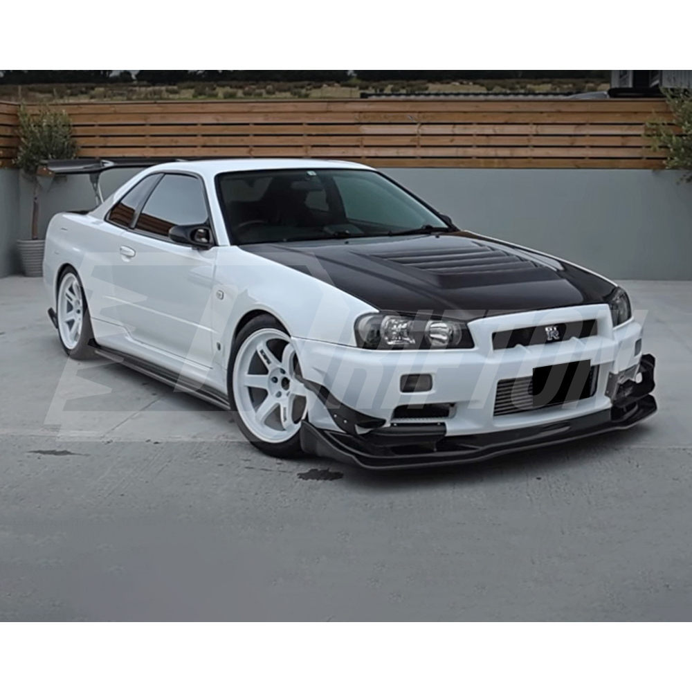 AutoSelect Style Carbon Fiber Front Lip For Nissan R34 GTR 1998-2002