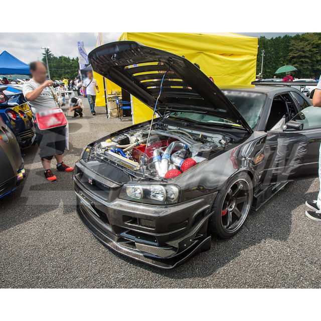 AutoSelect Style Carbon Fiber Front Lip For Nissan R34 GTR 1998-2002