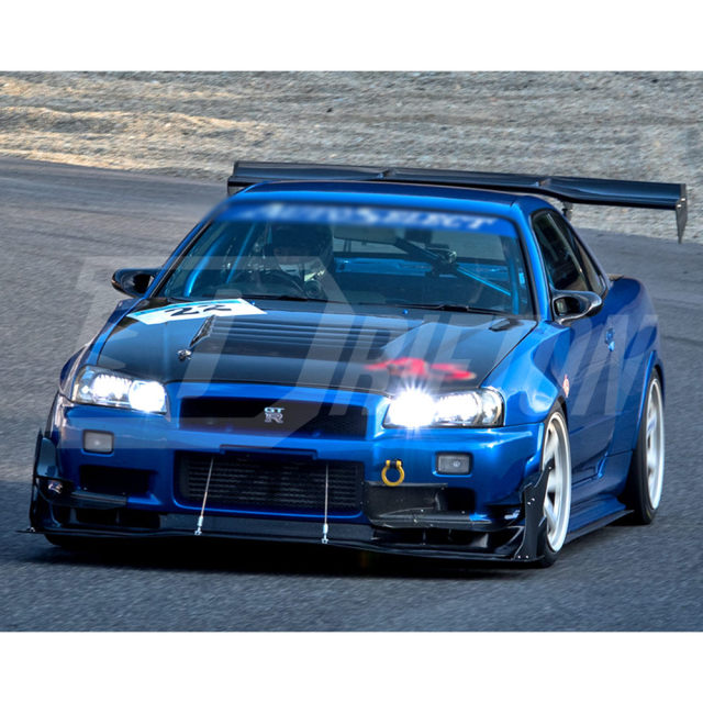 AutoSelect Style Carbon Fiber Front Lip For Nissan R34 GTR 1998-2002