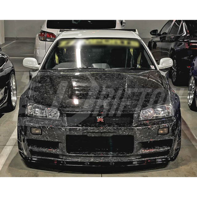 GTT To GTR Nismo Z-tune Style Partial Carbon Fiber Full Set Body Kits For Nissan R34 GTT 1998-2002