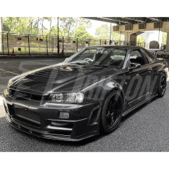 GTT To GTR Nismo Z-tune Style Glass Fiber Full Set Body Kits For Nissan R34 GTT 1998-2002