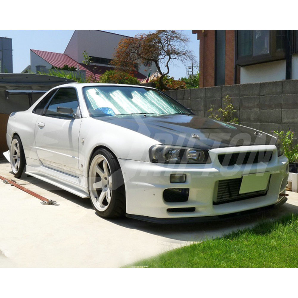 HSM Style Carbon Fiber Side Skirt Extension For Nissan R34 GTR 1998-2002