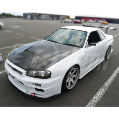 HSM Style Carbon Fiber Side Skirt Extension For Nissan R34 GTR 1998-2002