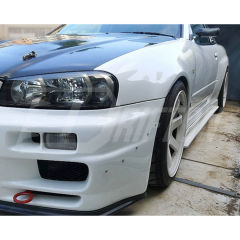 HSM Style Carbon Fiber Side Skirt Extension For Nissan R34 GTR 1998-2002