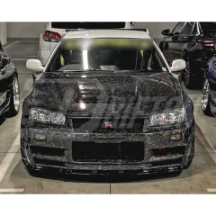 Nismo Z-Tune Style Carbon Fiber Front Bumper & Under Lip For Nissan R34 GTR 1998-2002