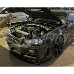 Nismo Z-Tune Style Carbon Fiber Front Bumper & Under Lip For Nissan R34 GTR 1998-2002