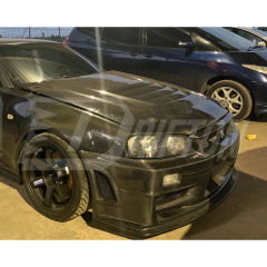 Nismo Z-Tune Style Carbon Fiber Front Bumper & Under Lip For Nissan R34 GTR 1998-2002