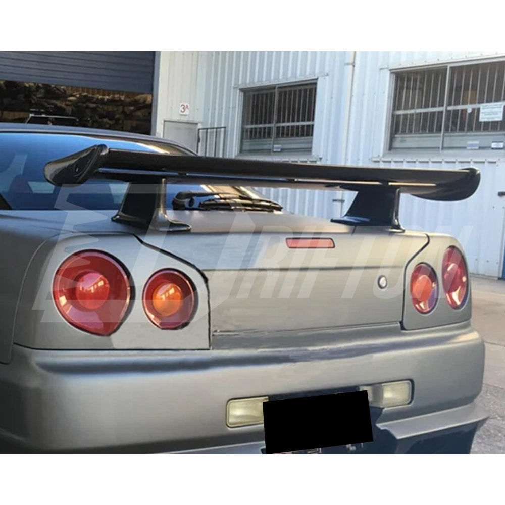 OEM V-Spec Nismo Z-Tune Style Carbon Fiber Rear Spoiler Wing For Nissan R34 GTR GTT 1998-2002