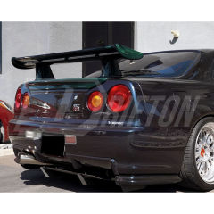 OEM V-Spec Nismo Z-Tune Style Carbon Fiber Rear Spoiler Wing For Nissan R34 GTR GTT 1998-2002