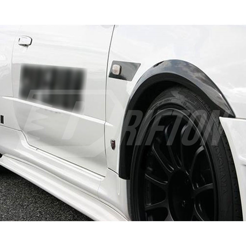 Superior AC Style Carbon Fiber Wide Fender Wheels Flares For Nissan R34 GTR 1998-2002