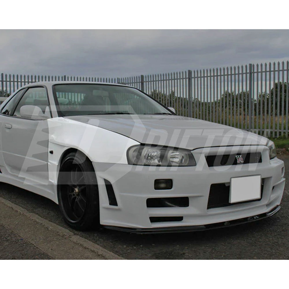 Vent V2 Style Carbon Fiber Fender For Nissan R34 GTR 1998-2002