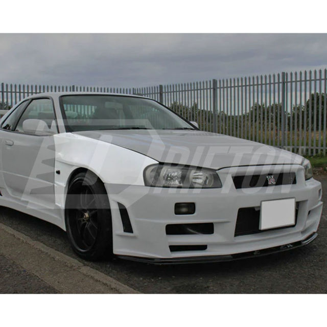 Vent V2 Style Carbon Fiber Fender For Nissan R34 GTR 1998-2002