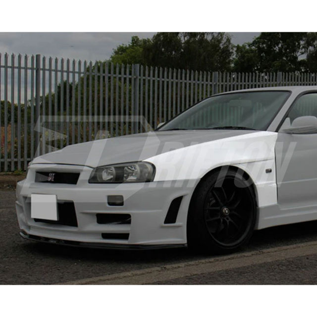 Vent V2 Style Carbon Fiber Fender For Nissan R34 GTR 1998-2002