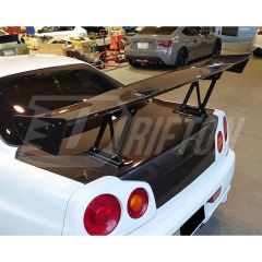 Voltex 1600mm Low Brackets Style Carbon Fiber Rear Spoiler GT Wing For Nissan R34 GTR GTT 1998-2002