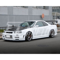 Voltex 1600mm Low Brackets Style Carbon Fiber Rear Spoiler GT Wing For Nissan R34 GTR GTT 1998-2002