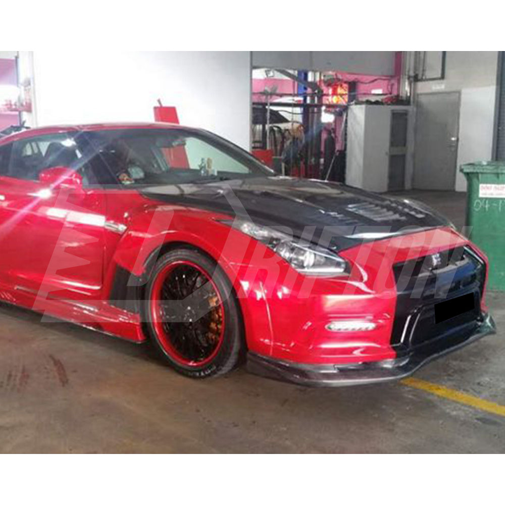 2013 Varis Style Partial Carbon Fiber Wide Fender Set For Nissan R35 GTR 2011-2016