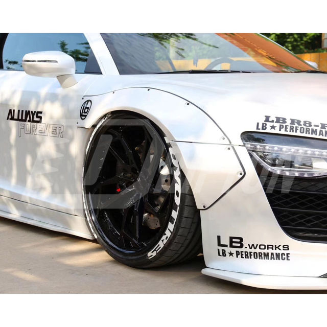 Artisan Spirit Style Carbon Fiber Wide Body Fender Wheels Flares For Audi R8 2007-2015