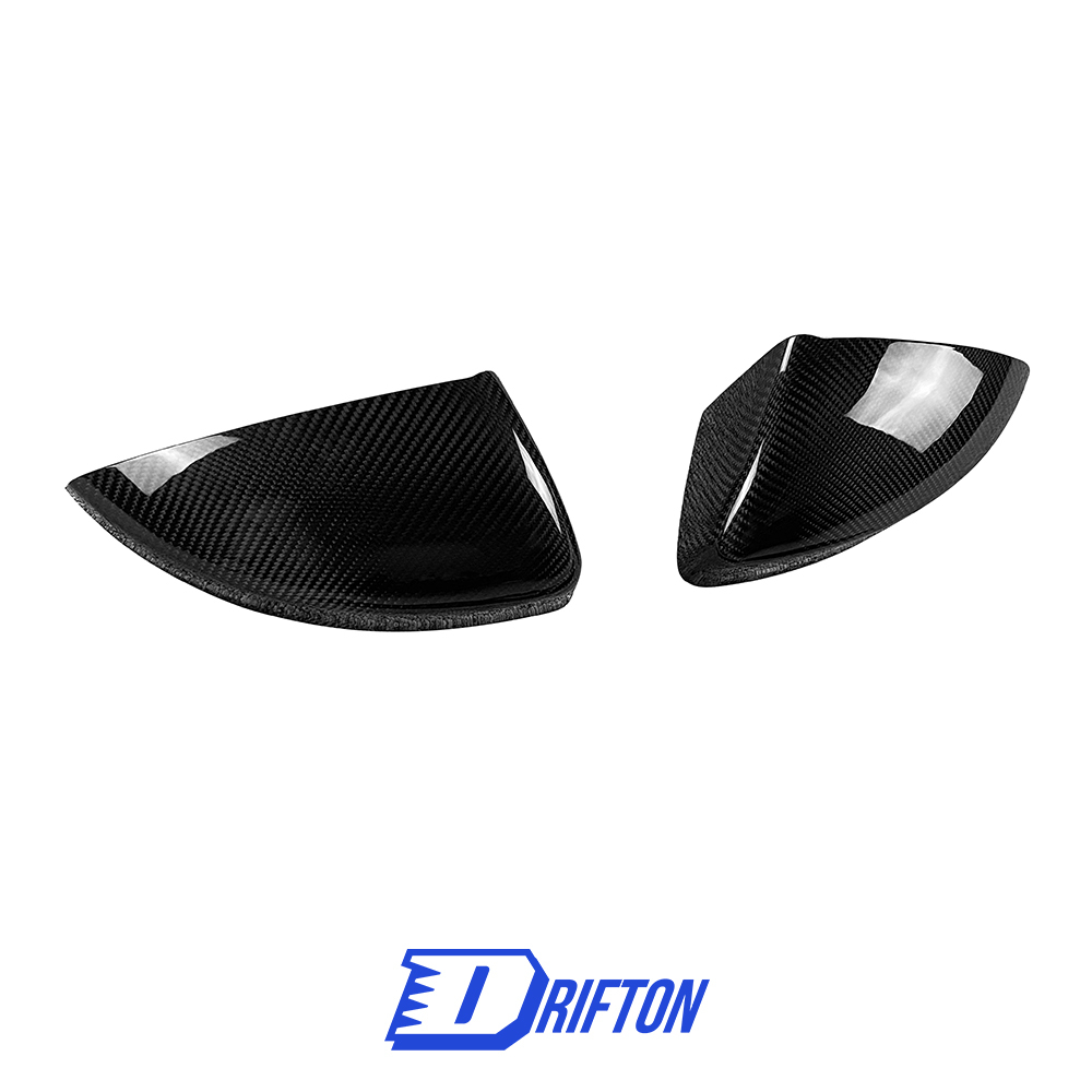 Dry Carbon Fiber Stick On Mirror Cover For Audi R8 2016-2024