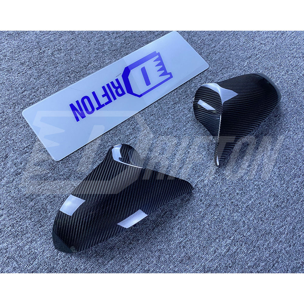 Dry Carbon Fiber Mirror Caps Replacement For BMW M3 M4 F80 F82 F83 LHD RHD 2014-2020