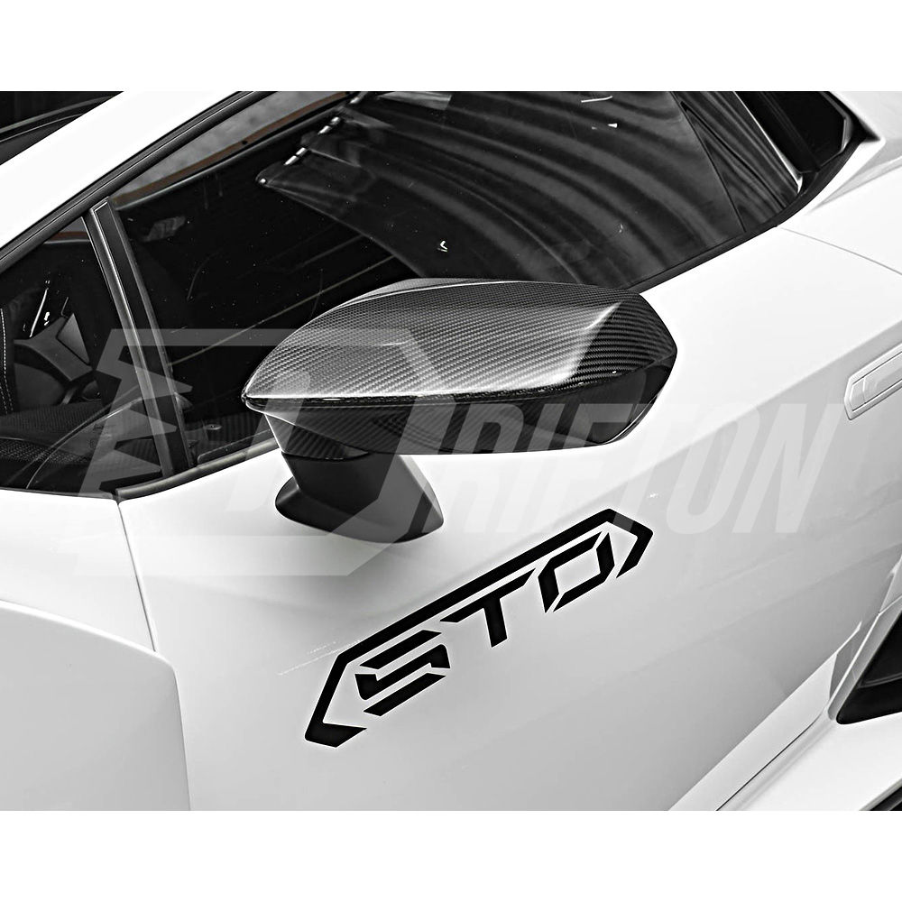 Dry Carbon Fiber Mirror Cover (Replacement) For Lamborghini Huracan STO 2021-2025