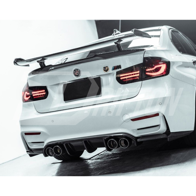 MP Style Dry Carbon Fiber Rear Spoiler For BMW M3 M4 F80 F82 F83 2014-2020