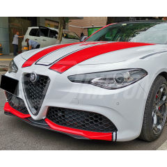 Quadrifoglio Style Carbon Fiber Front Lip For Alfa Romeo Giulia Sport Milano 2016-2023