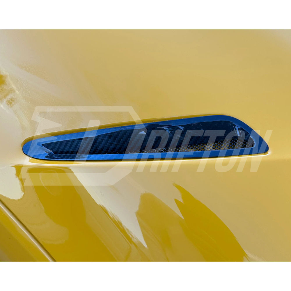 Dry Carbon Fiber Hood Vent Scoop Covers For Toyota Supra MK5 A90 A91 GR 2019-2024