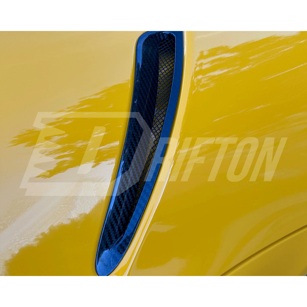 Dry Carbon Fiber Hood Vent Scoop Covers For Toyota Supra MK5 A90 A91 GR 2019-2024