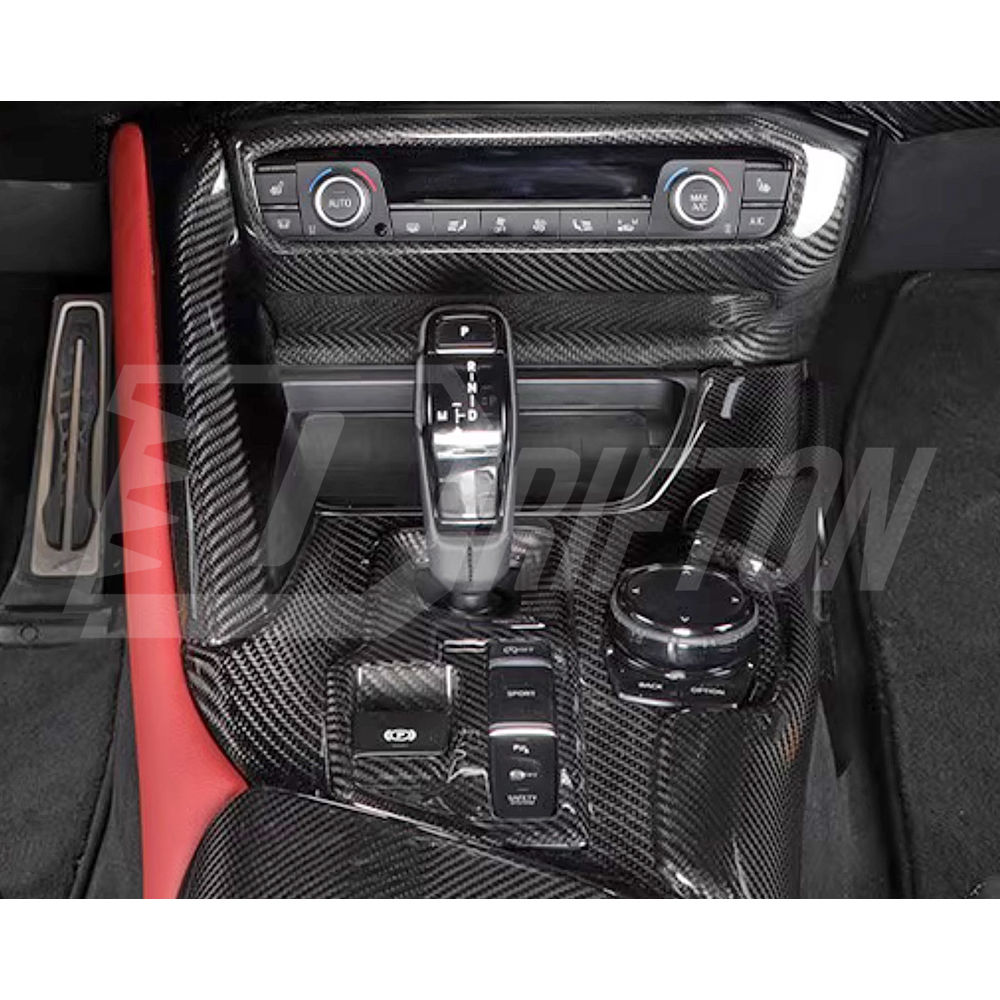 Dry Carbon Fiber Interiors Kits Center Console Side Panel Cover For Toyota Supra MK5 A90 A91 GR 2019-2024