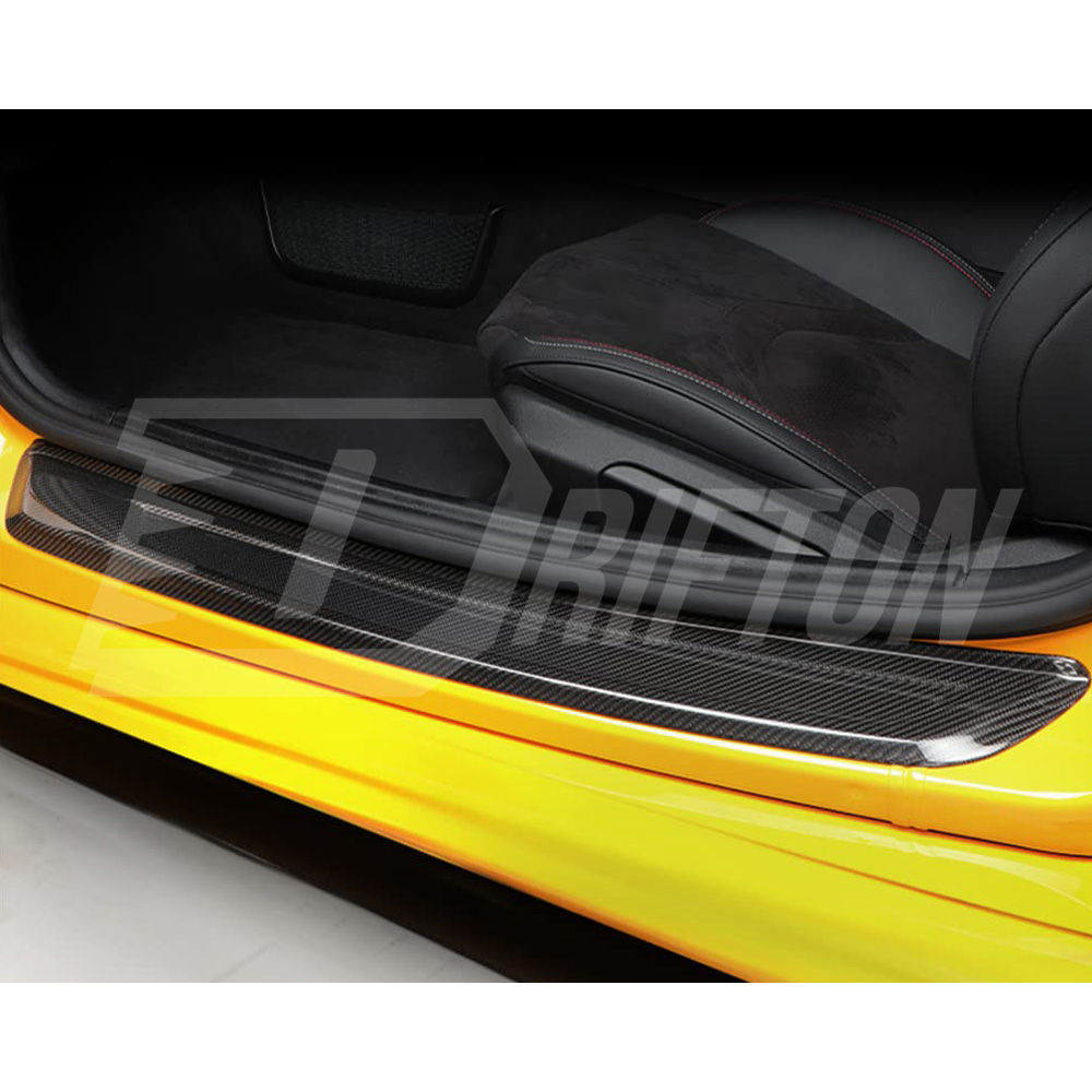 Dry Carbon Fiber Interiors Kits Side Door Sills Cover For Toyota Supra MK5 A90 A91 GR 2019-2024