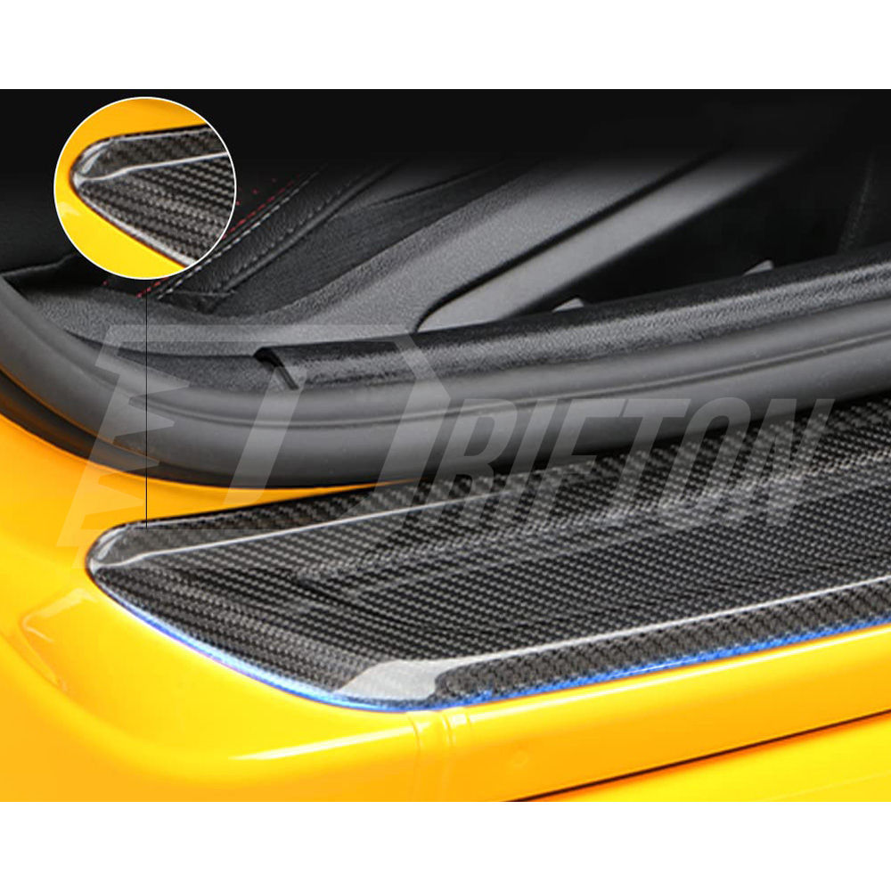 Dry Carbon Fiber Interiors Kits Side Door Sills Cover For Toyota Supra MK5 A90 A91 GR 2019-2024