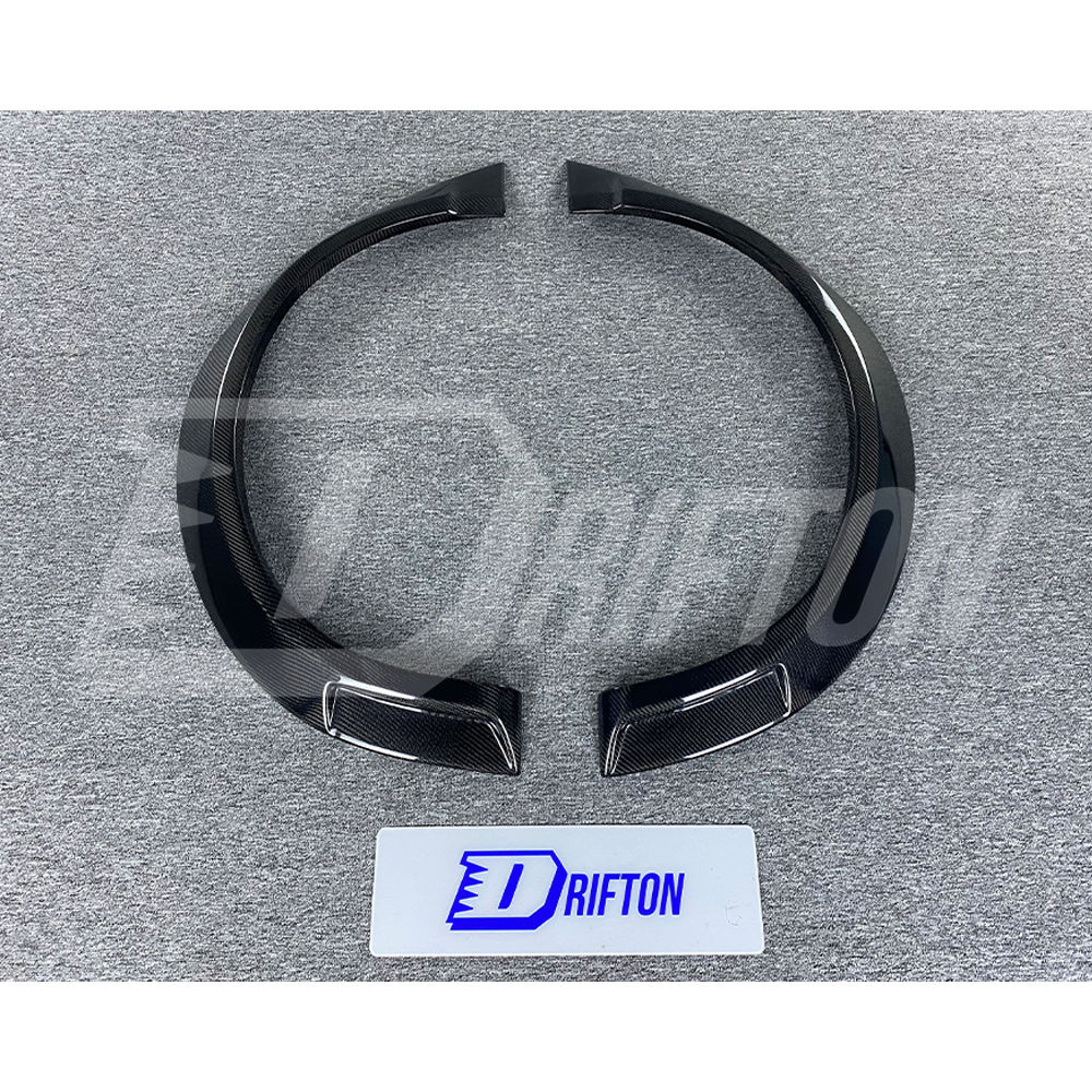 GTAM Style Carbon Fiber Rear Fender Wheel Flare Trim For Alfa Romeo Giulia 2016-2023