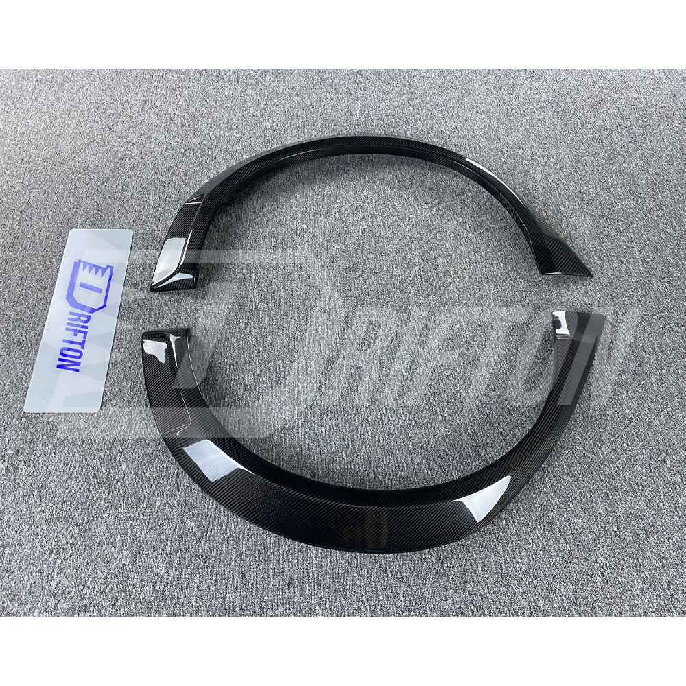 GTAM Style Carbon Fiber Rear Fender Wheel Flare Trim For Alfa Romeo Giulia 2016-2023