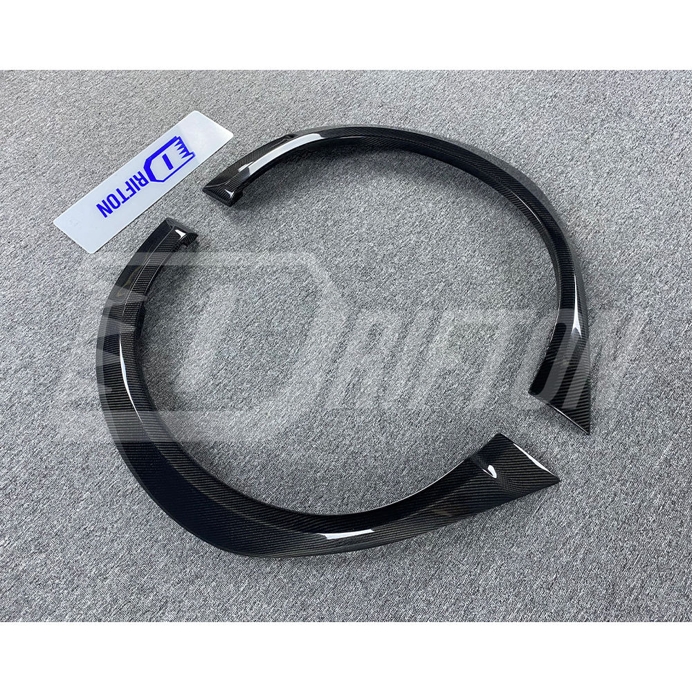 GTAM Style Carbon Fiber Rear Fender Wheel Flare Trim For Alfa Romeo Giulia 2016-2023