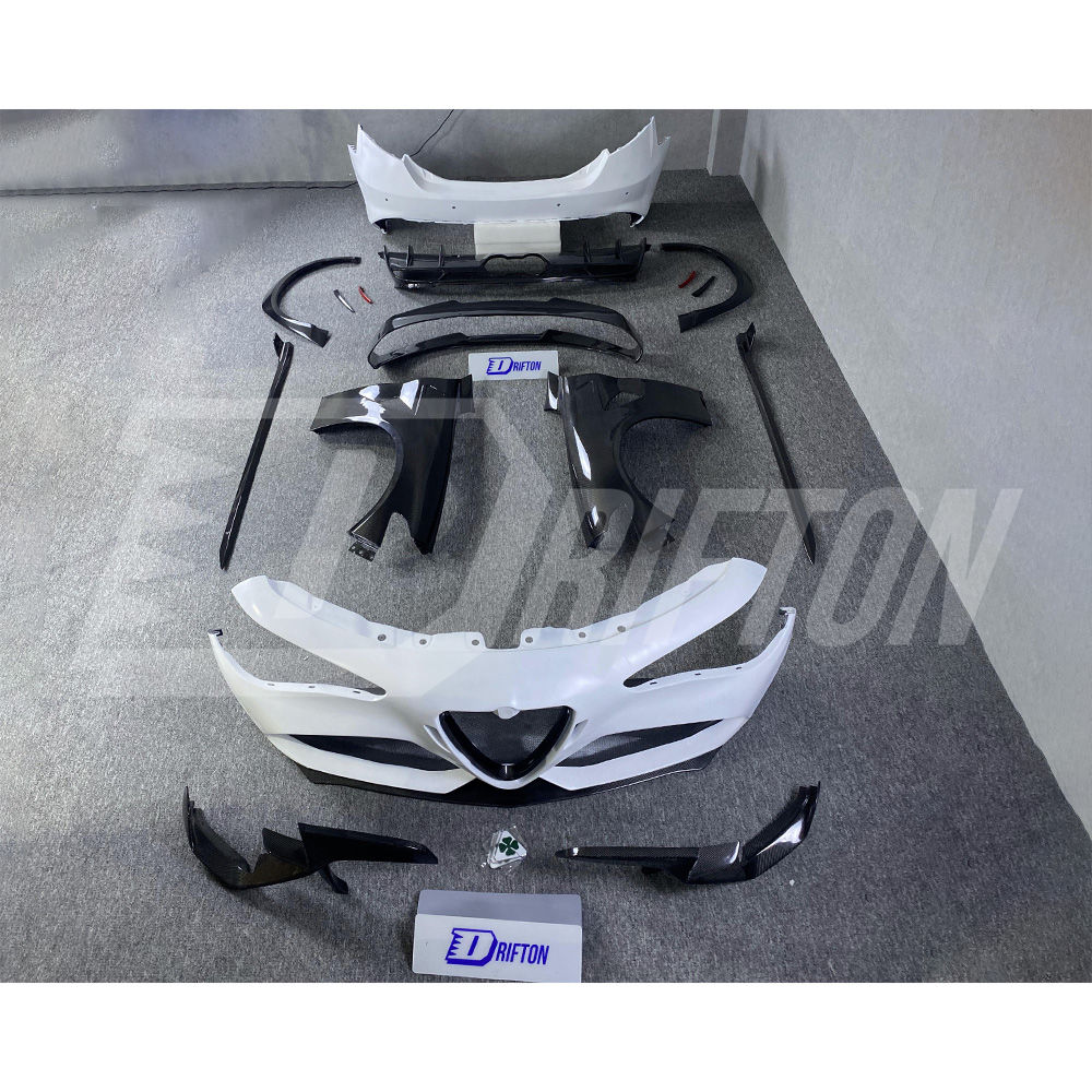 GTAM Style Half Carbon Fiber Body Kit For Alfa Romeo Giulia 2016-2023