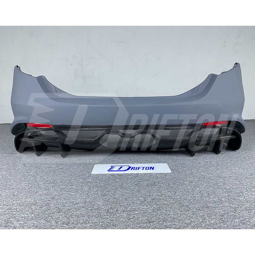GTAM Style Half Carbon Fiber Rear Bumper For Alfa Romeo Giulia 2016-2023