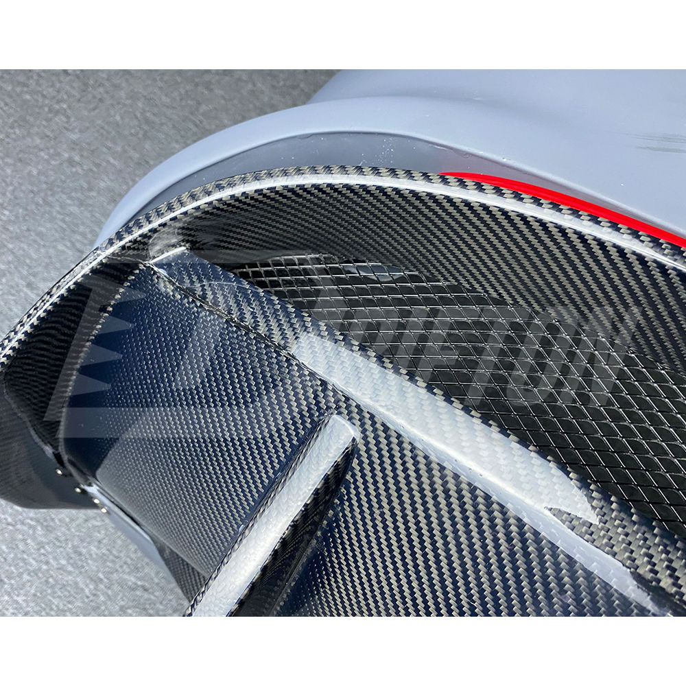 GTAM Style Half Carbon Fiber Rear Bumper For Alfa Romeo Giulia 2016-2023