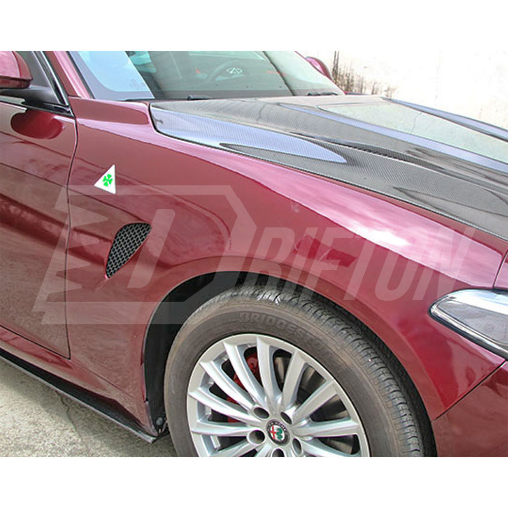 Quadrifoglio Style Glass Fiber Fender For Alfa Romeo Giulia 2016-2023