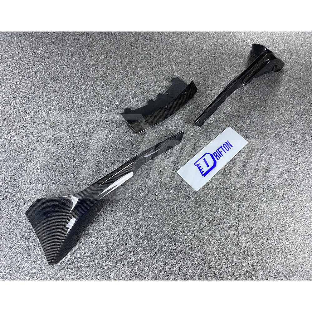 TRD Style Carbon Fiber Front Lip (3 pcs) For Toyota Supra MK5 A90 A91 GR 2019-2024