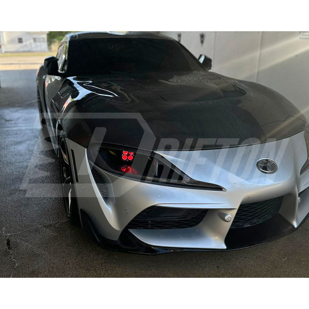 Carbon Fiber Vented HeadLight Air Duct For Toyota Supra MK5 A90 A91 GR 2019-2024