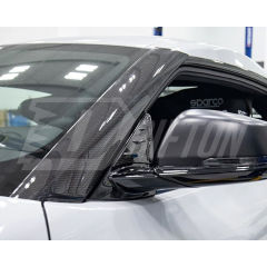 Dry Carbon Fiber A Pillar Cover Trims For Toyota Supra MK5 A90 A91 GR 2019-2024