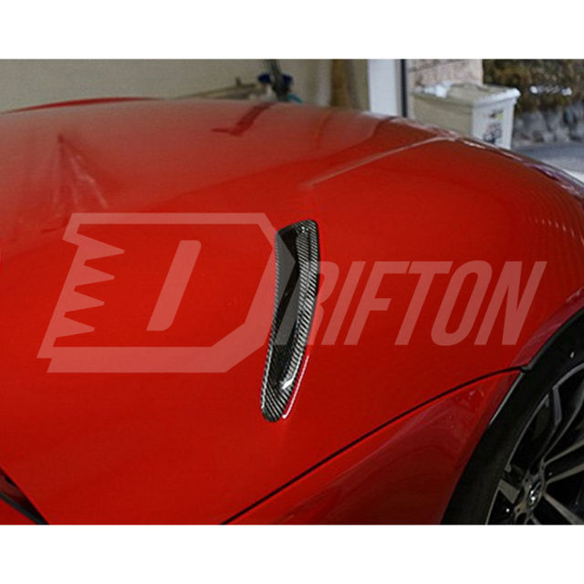 Dry Carbon Fiber Hood Vent Scoop Covers For Toyota Supra MK5 A90 A91 GR 2019-2024