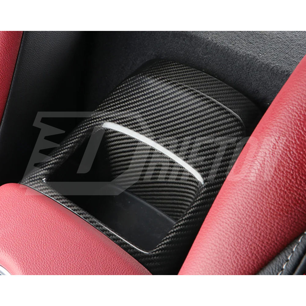 Dry Carbon Fiber Interiors Kits Armrest Box Rear Storage Cover Trim For Toyota Supra MK5 A90 A91 GR 2019-2024