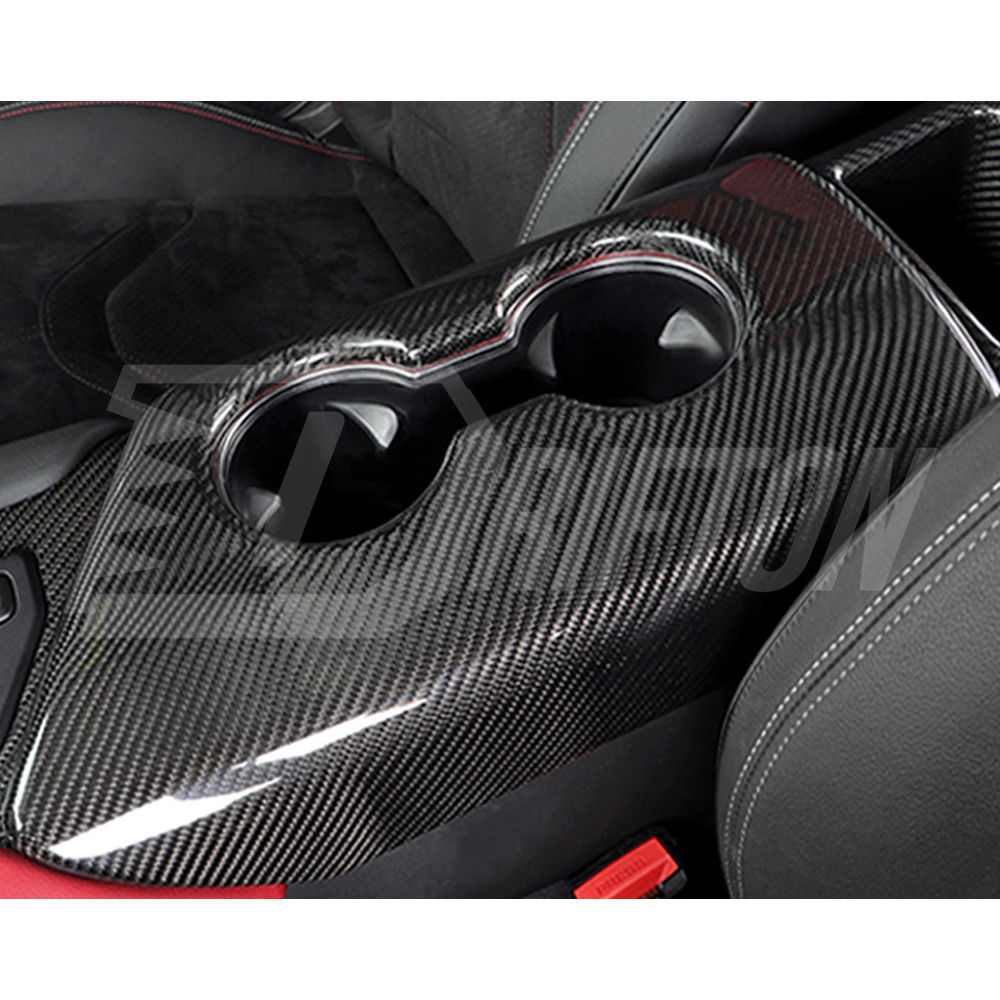 Dry Carbon Fiber Interiors Kits Armrest Cup Holder Cover For Toyota Supra MK5 A90 A91 GR 2019-2024