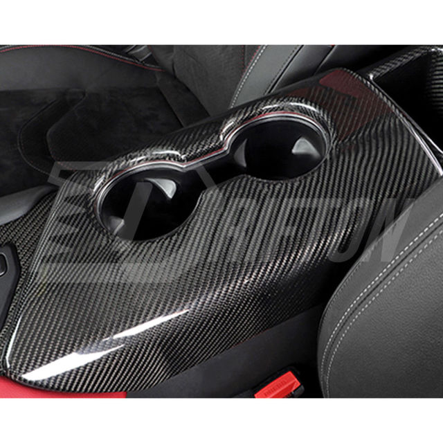 Dry Carbon Fiber Interiors Kits Armrest Cup Holder Cover For Toyota Supra MK5 A90 A91 GR 2019-2024