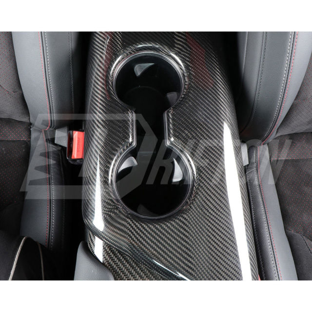 Dry Carbon Fiber Interiors Kits Armrest Cup Holder Cover For Toyota Supra MK5 A90 A91 GR 2019-2024
