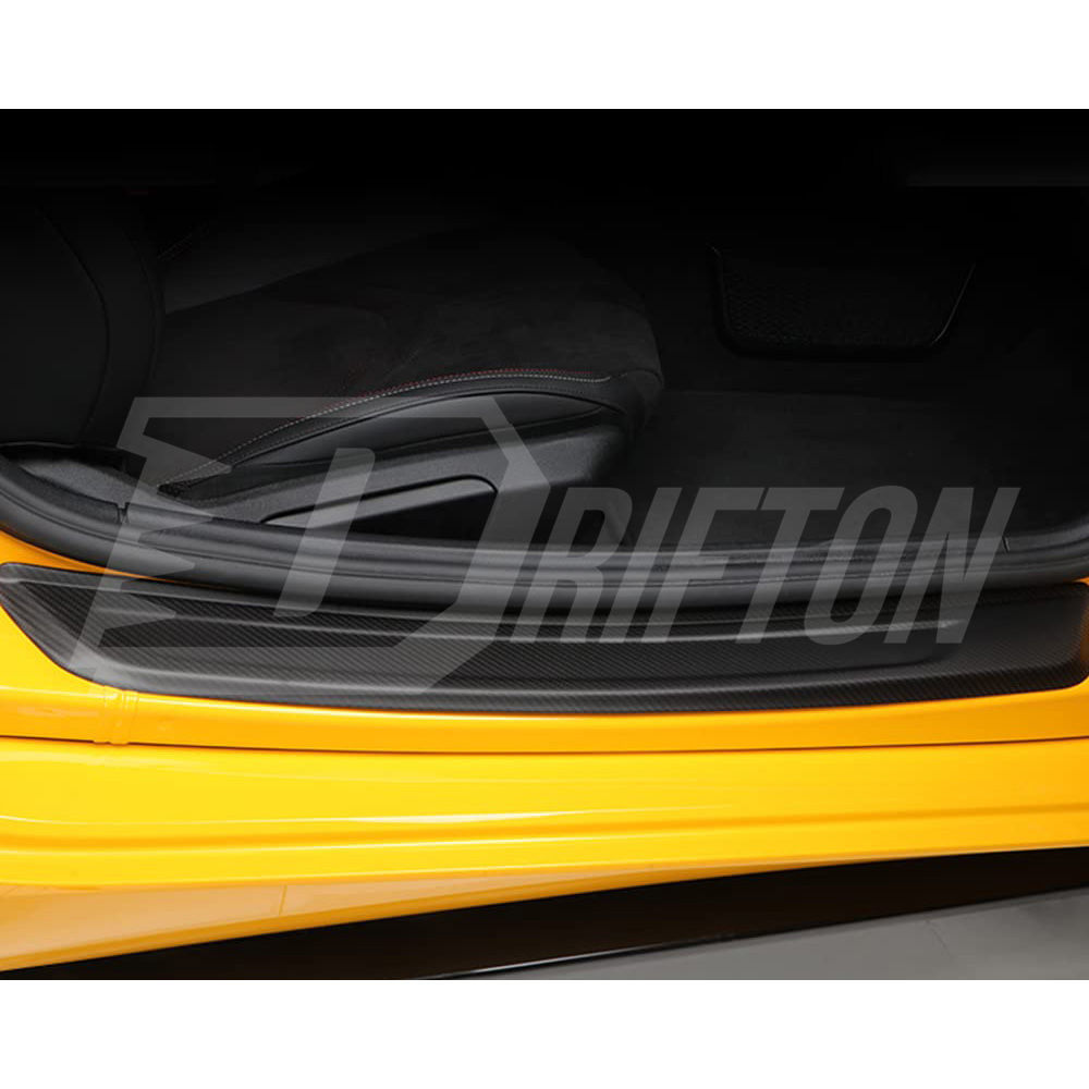 Dry Carbon Fiber Interiors Kits Side Door Sills Cover For Toyota Supra MK5 A90 A91 GR 2019-2024