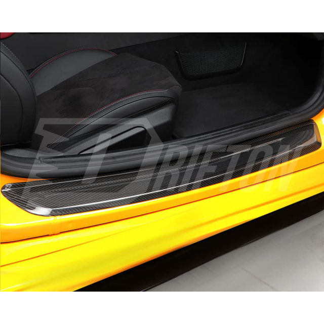 Dry Carbon Fiber Interiors Kits Side Door Sills Cover For Toyota Supra MK5 A90 A91 GR 2019-2024