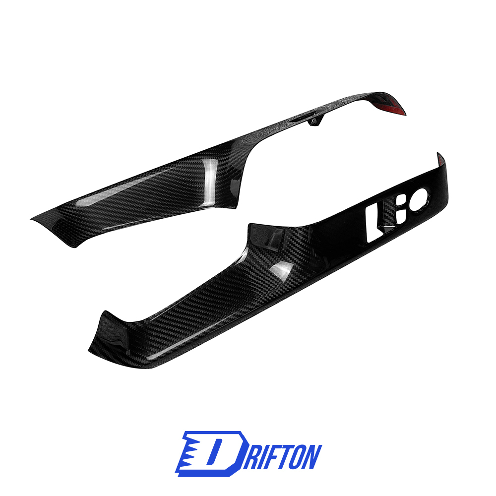 Dry Carbon Fiber Interiors Kits Window Switch Panel Cover Trim For Toyota Supra MK5 A90 A91 GR 2019-2024