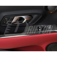 Dry Carbon Fiber Interiors Kits Window Switch Panel Cover Trim For Toyota Supra MK5 A90 A91 GR 2019-2024